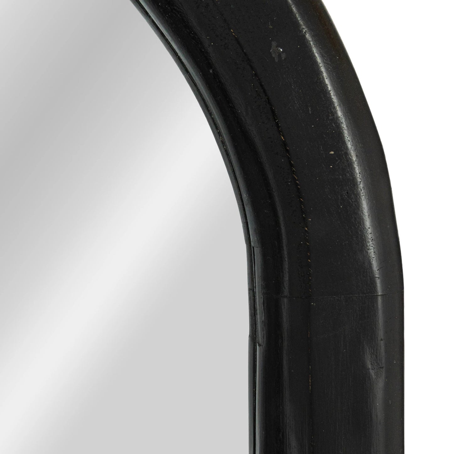 Mirror Mango Wood Oval Black 35.25"h