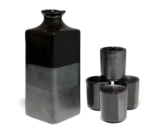 Sake Set Ombre Iron Glaze