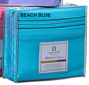 Queen Sheet Set Microfiber 1800 Series Brights Beach Blue