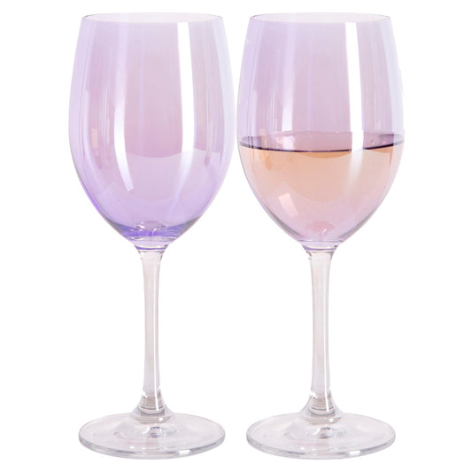 Drinkware - Modist 18oz Purple Lustre Wine Glasses (Sold Individually)