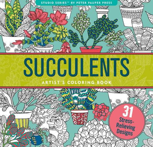 Artist's Adult Coloring Book Succulents