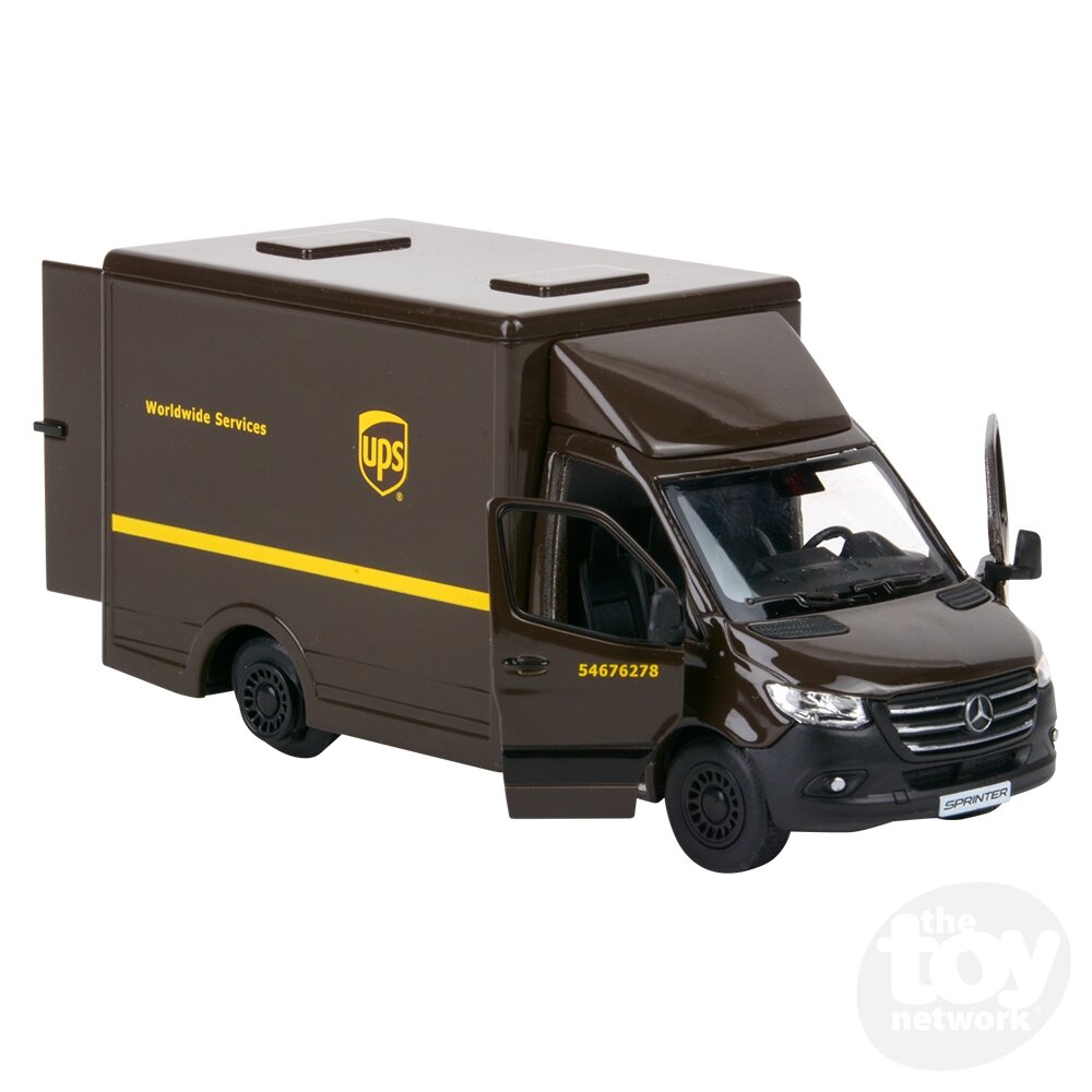 Diecast Pullback - UPS Box Truck - Mercedes-Benz Sprinter - 5" - Sold Individually