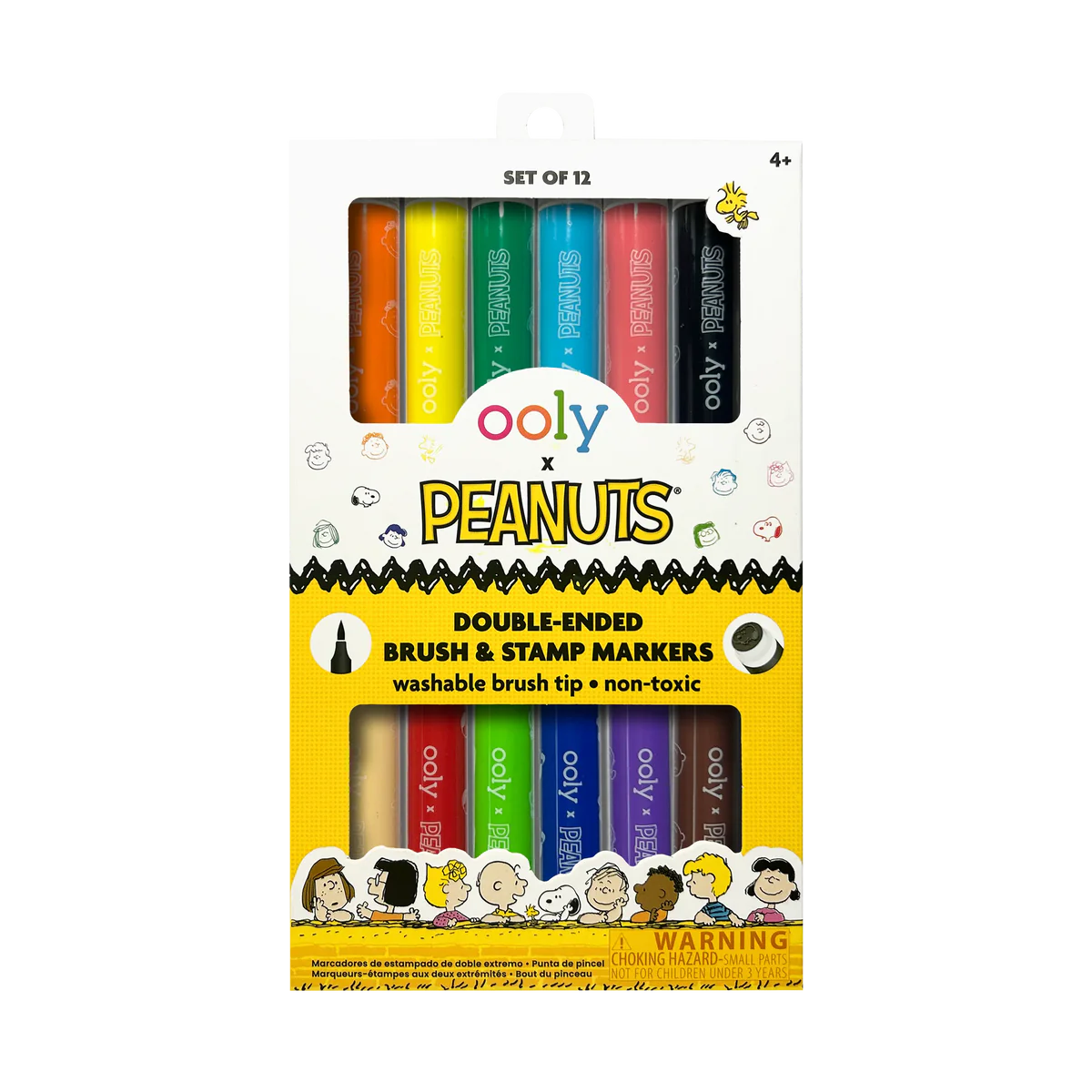 Ooly x Peanuts Double Ended Brush & Stamp Markers