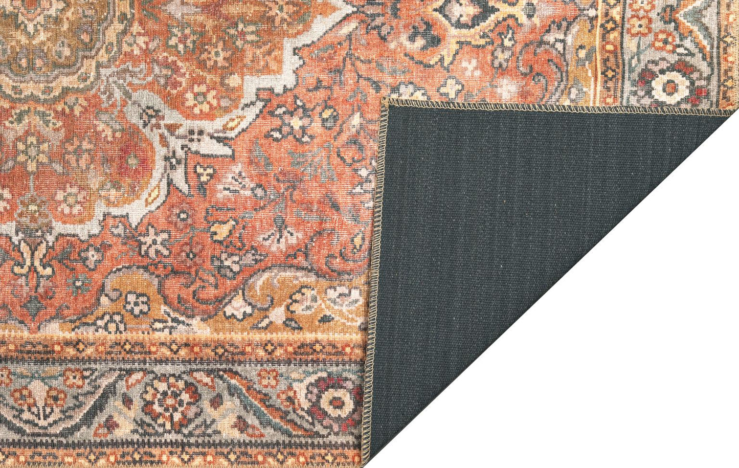 London Valencia Rust Washable Rug 2' x 3'