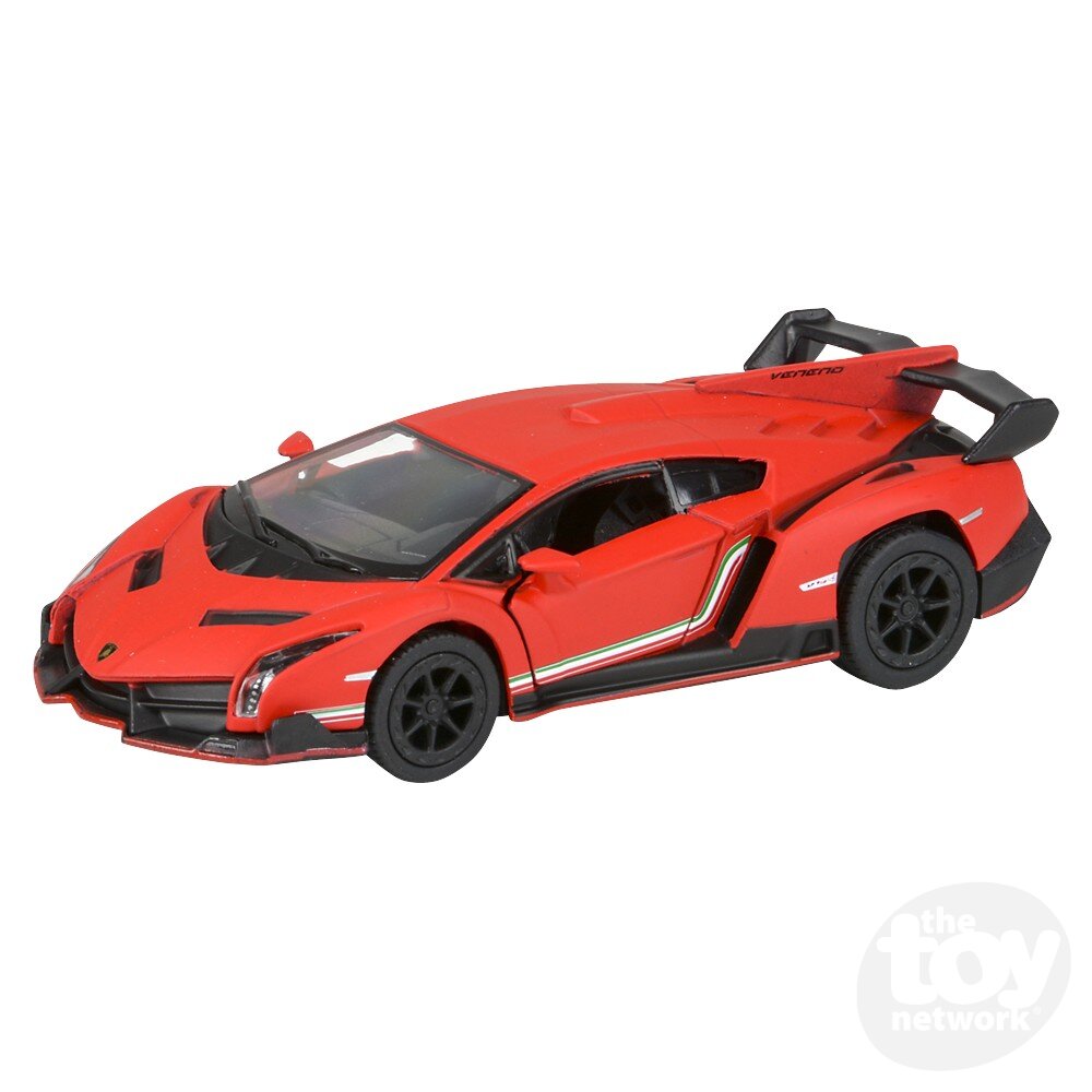 Diecast Pullback - Lamborghini - Sports Car Matte Finish - 5" - Sold Individually