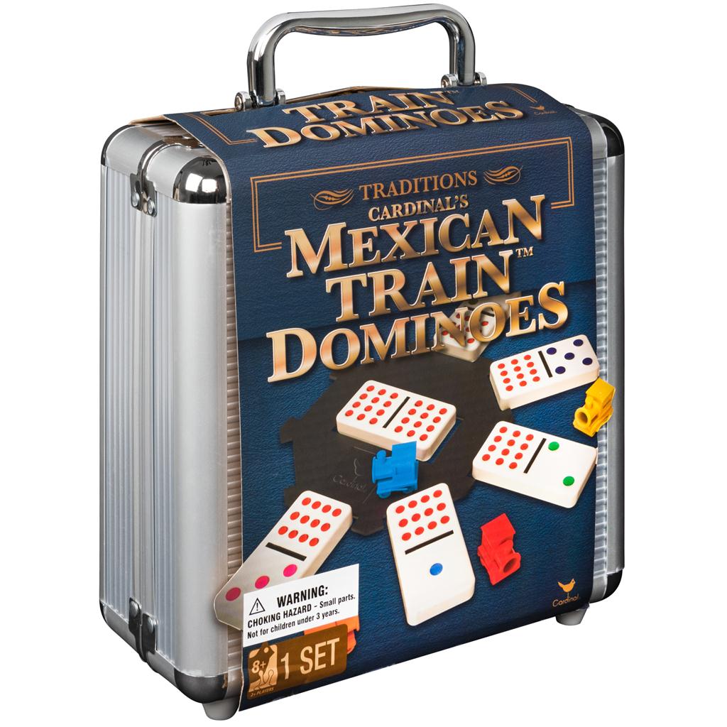 Game Cardinal Classics Dominoes Mexican Train in Aluminum Carry Case