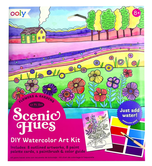 Scenic Hues DIY Watercolor Kit Flowers And Gardens