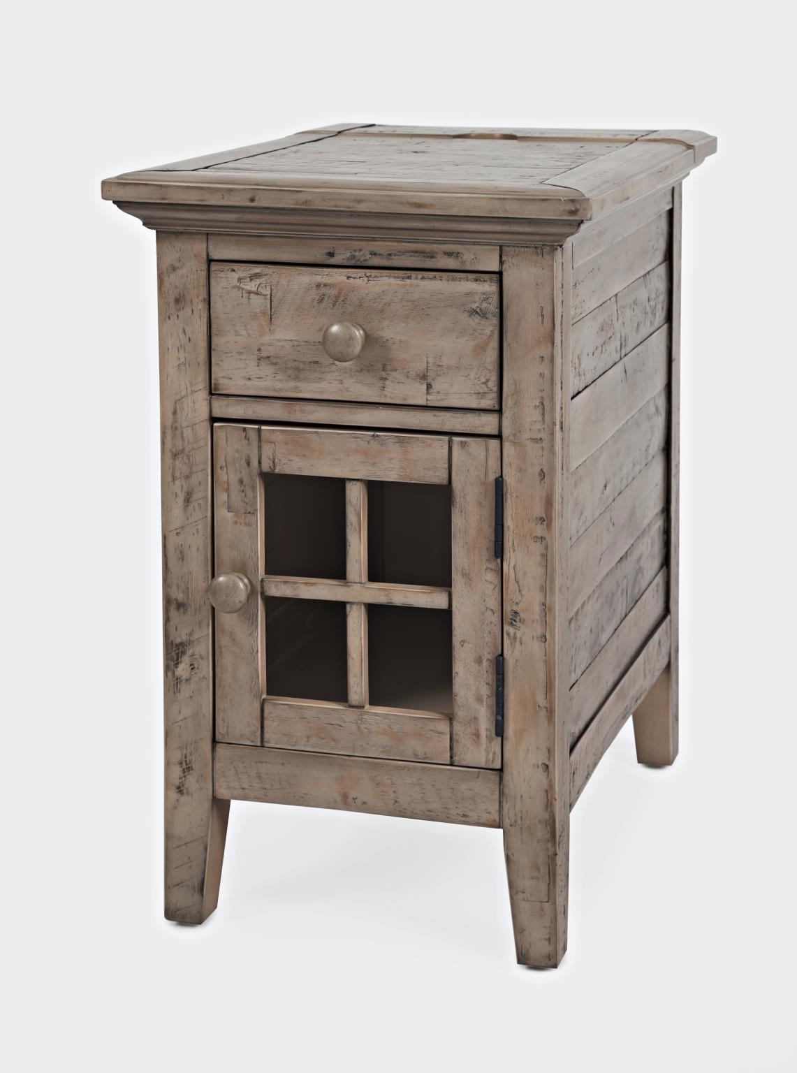 Rustic Shores Chairside Table Watch Hill Weathered Grey