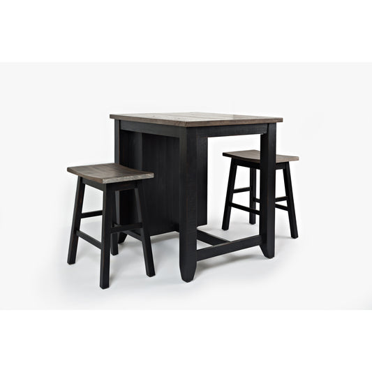 Madison County Counter Dining Set 3pc Vintage Black