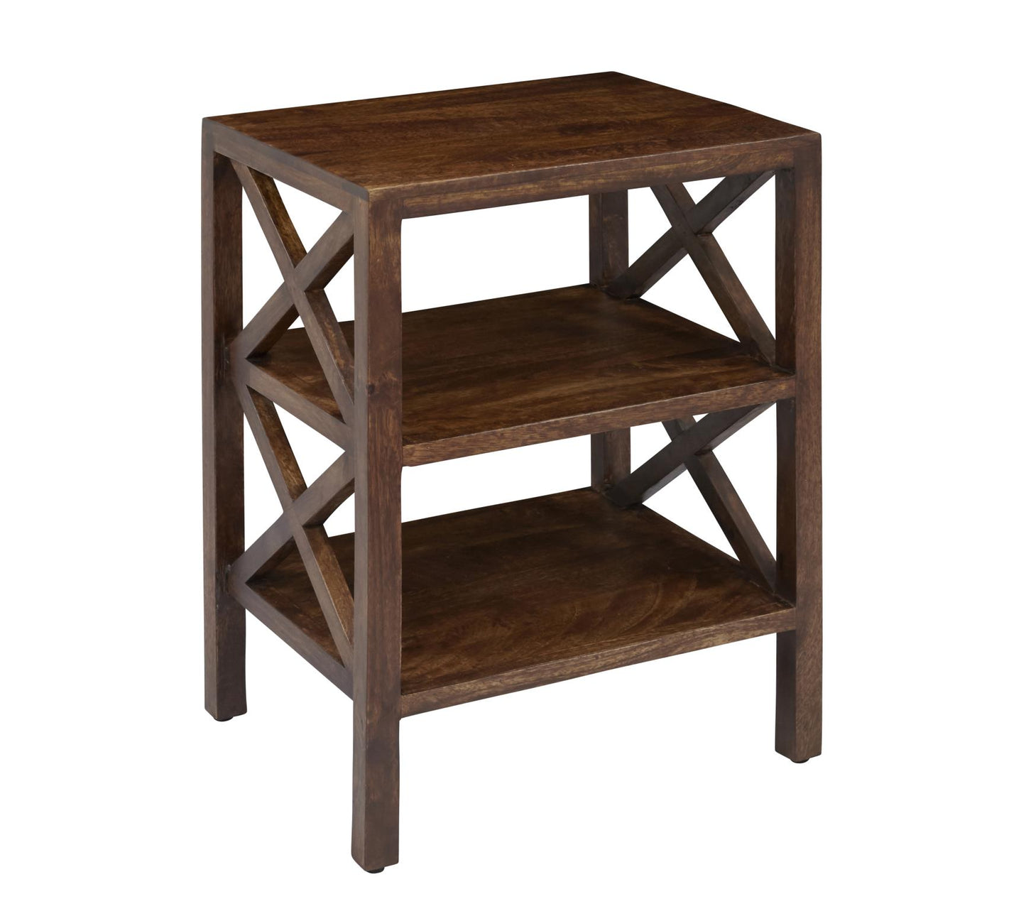 Global Archive Dylan X Side Table Walnut Stained Mango