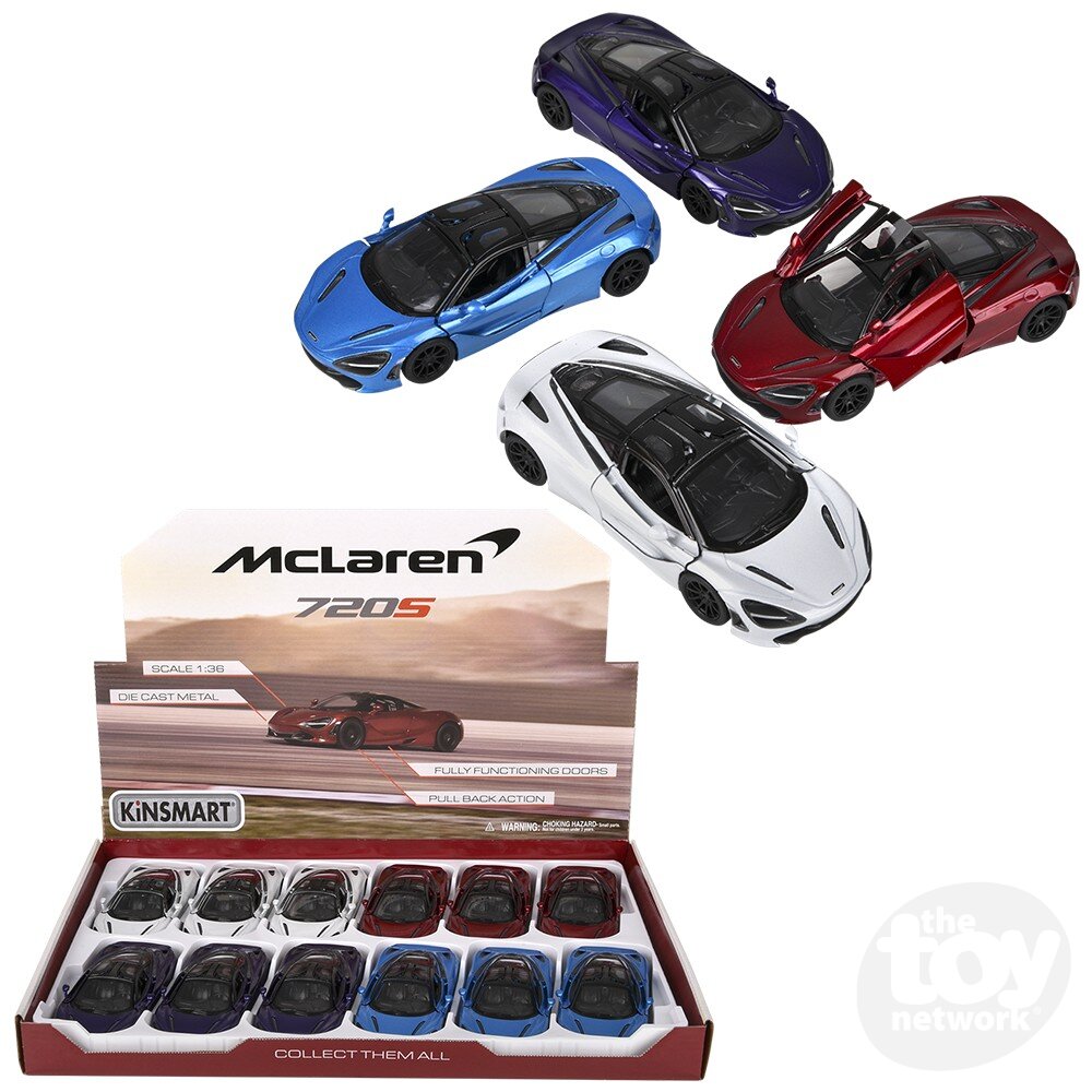 Diecast Pullback - Mclaren - 720S - 5" - Assorted Colors Sold Individually