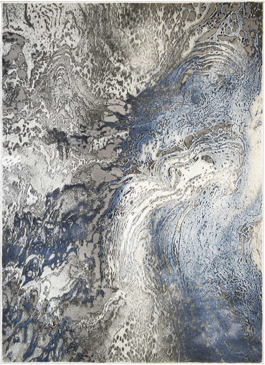 Everest Rug Splash Blue 3'11" x 5'3"