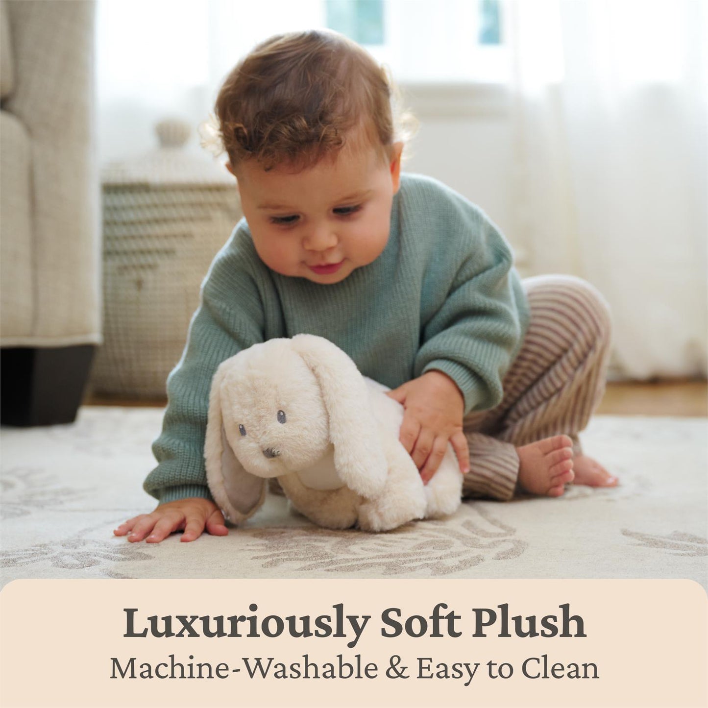 Plush Pal  Baby Safe Bunny Rabbit "Clover" 10"