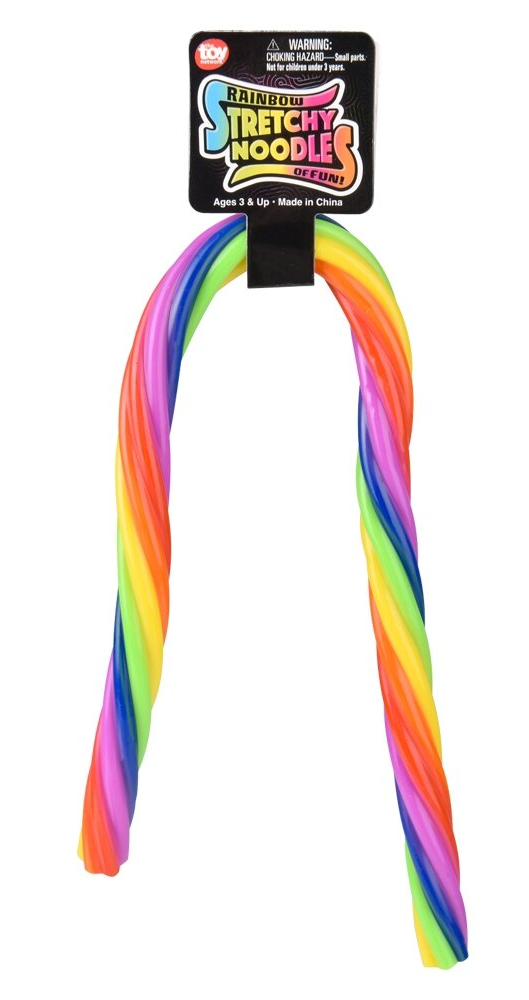 Stretchy Rainbow Noodle Pastel or Bright 12" (Sold Each)
