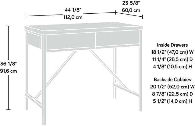 Manhattan Gate Work Table Mystic Oak Finish