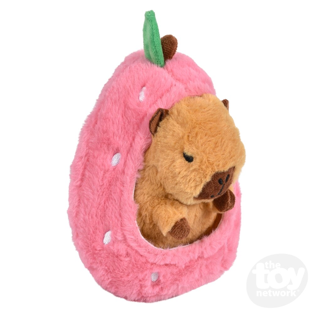 Plush Capybara in a Fruit Stuffed Animal 7.5"