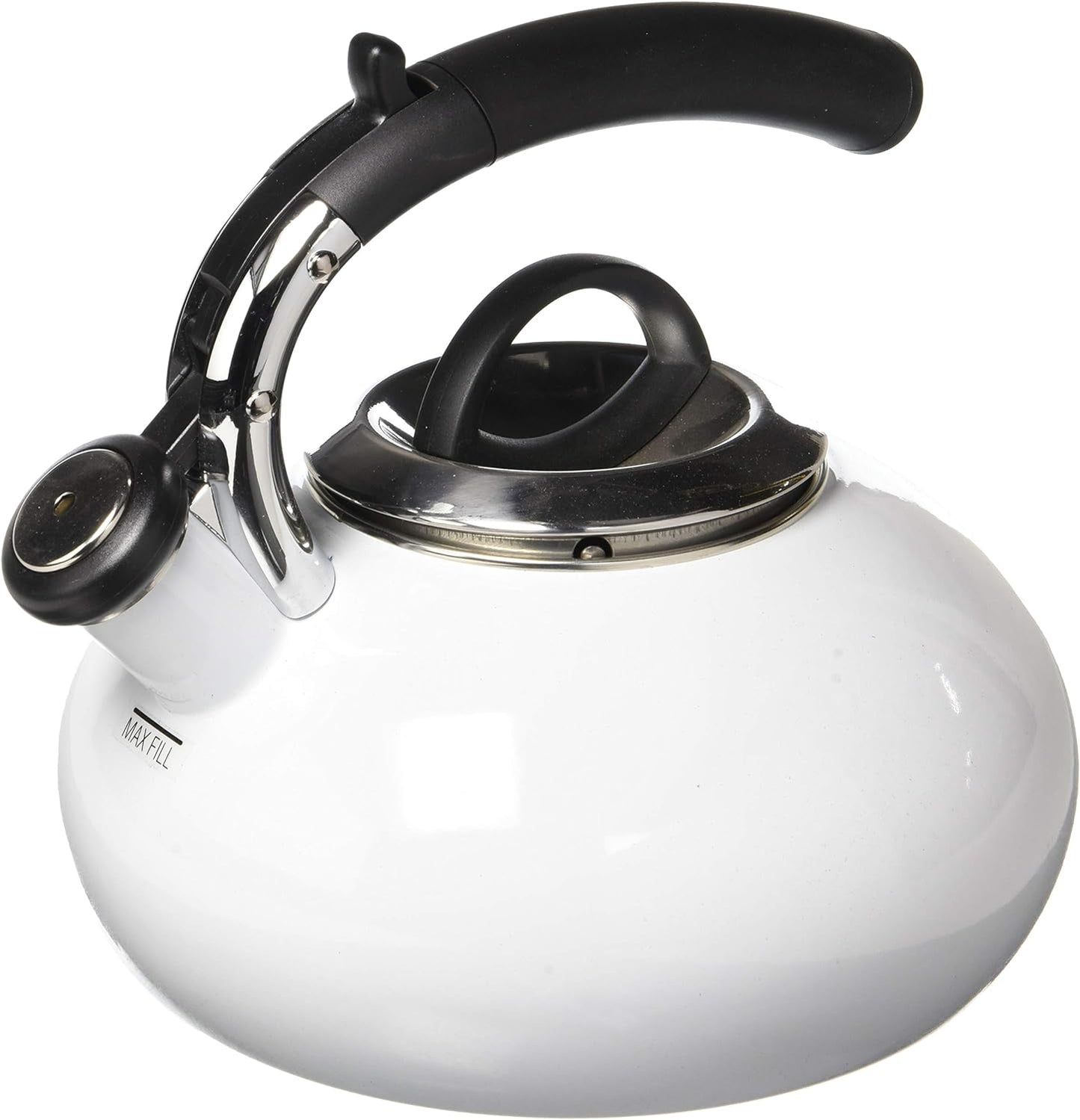 Stovetop Water Kettle Enameled - White