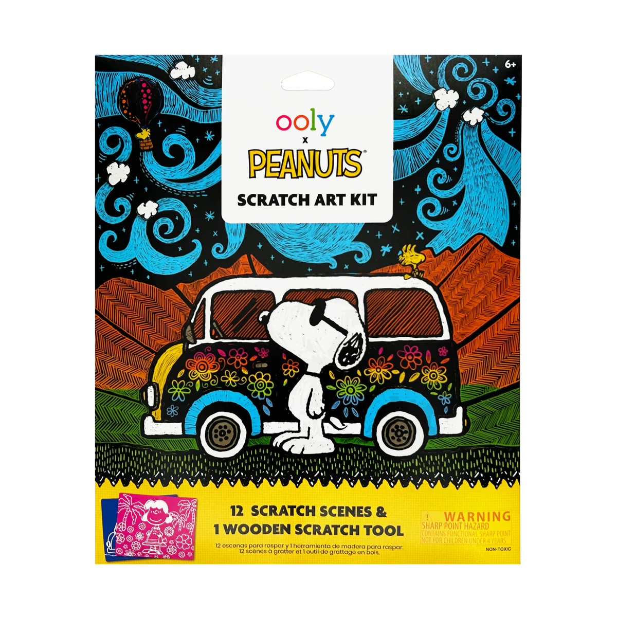 Ooly x Peanuts Scratch Art Kit 13 pc Set