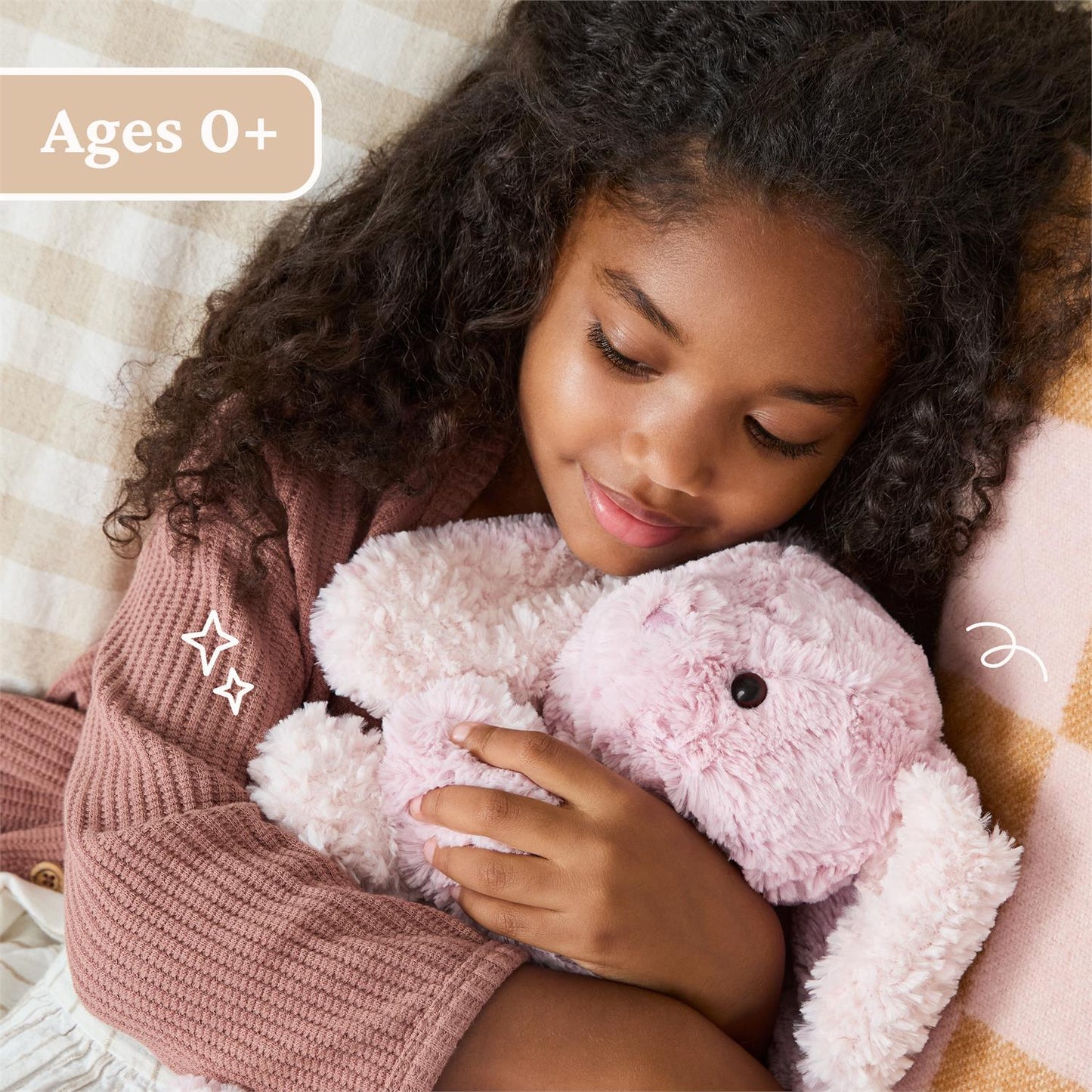 Plush Cozys Bunny Pink 10"