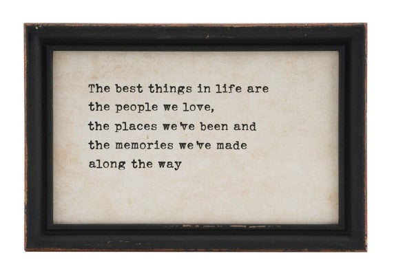 Wall Décor Wood Framed Sayings