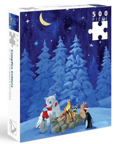 Holiday Puzzle 500 Piece Campfire Critters