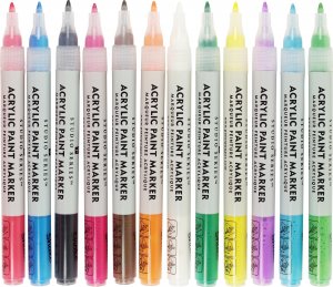 Art Center Markers Acrylic Paint 12 Colors