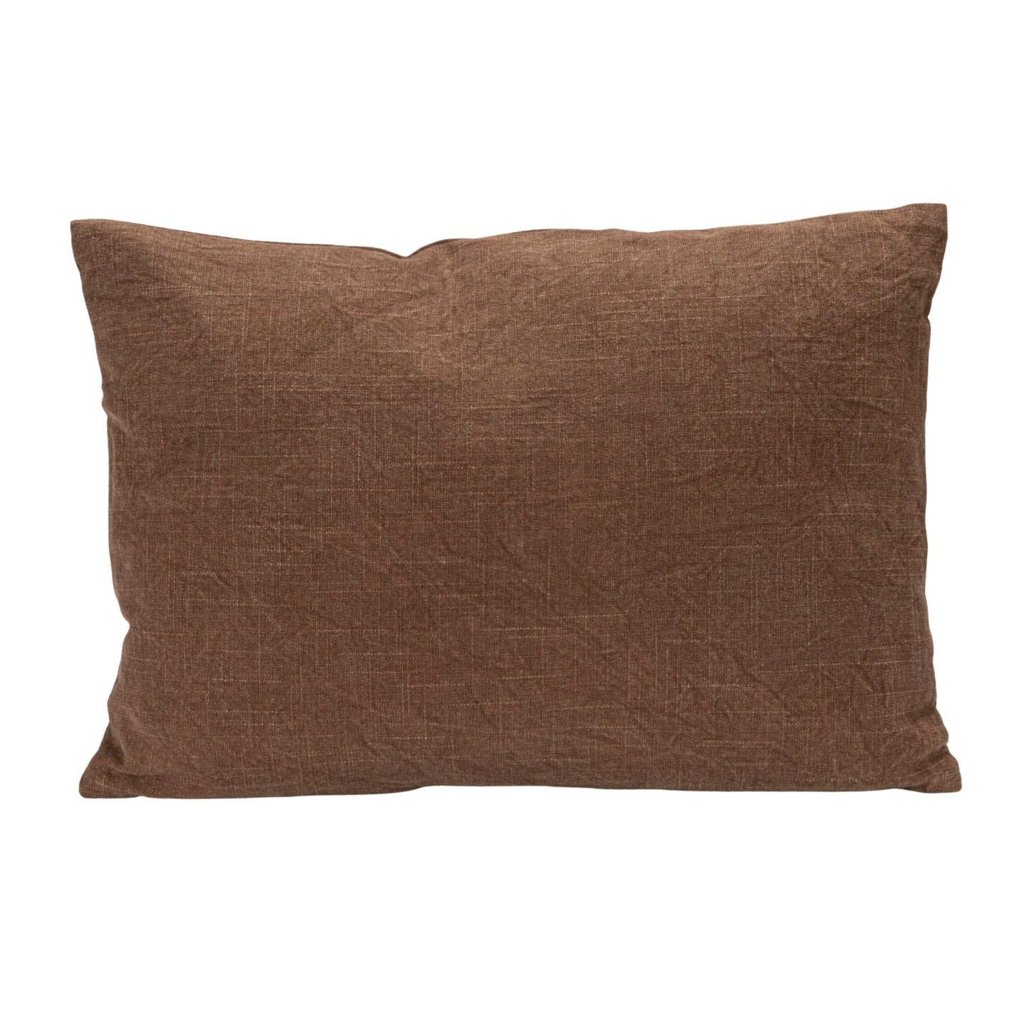 Pillow Lumbar Stonewashed Cotton Slub Flowers & Bees Browns & Pinks