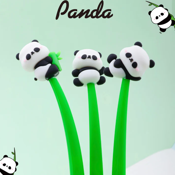 Gel Pen Wiggle Panda (Sold Individually)