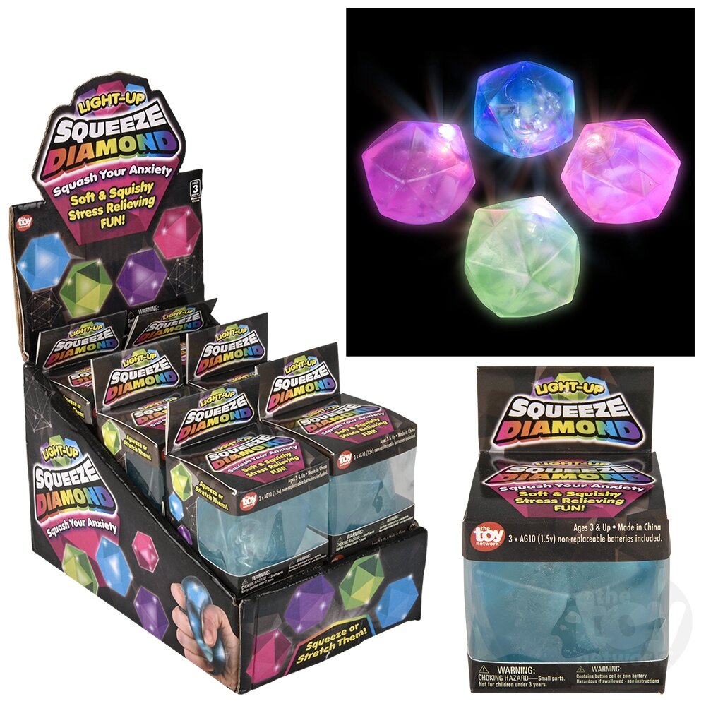 Squeezy Sugar Diamond Light-Up 2.75" (Sold Individually)