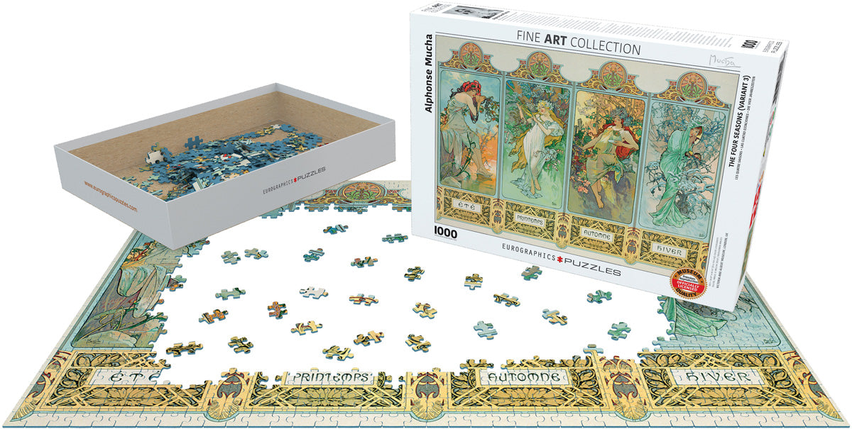 Eurographics Puzzle 1000 Piece - Mucha - Four Seasons