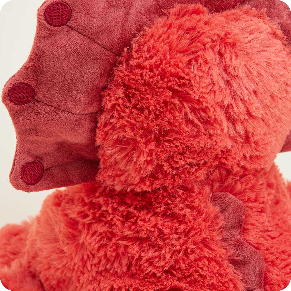 Warmies Dino Triceratops Coral Red