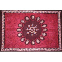 Tapestry Twin Size Multi Batik Red