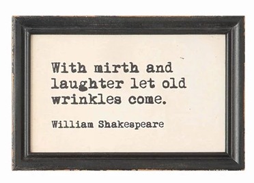 Wall Décor Wood Framed Sayings