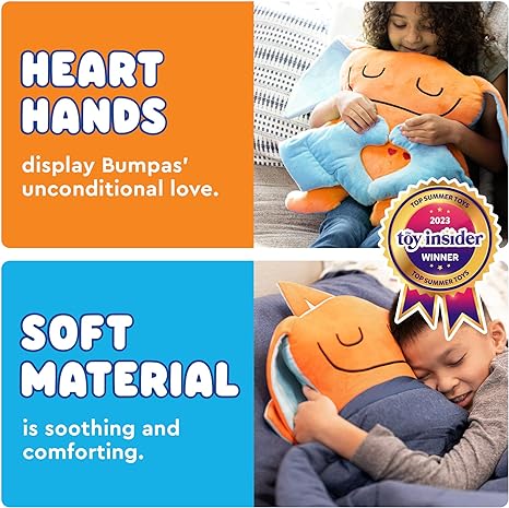 Bumpas Weighted Sensory Plush Zeek Orange & Blue