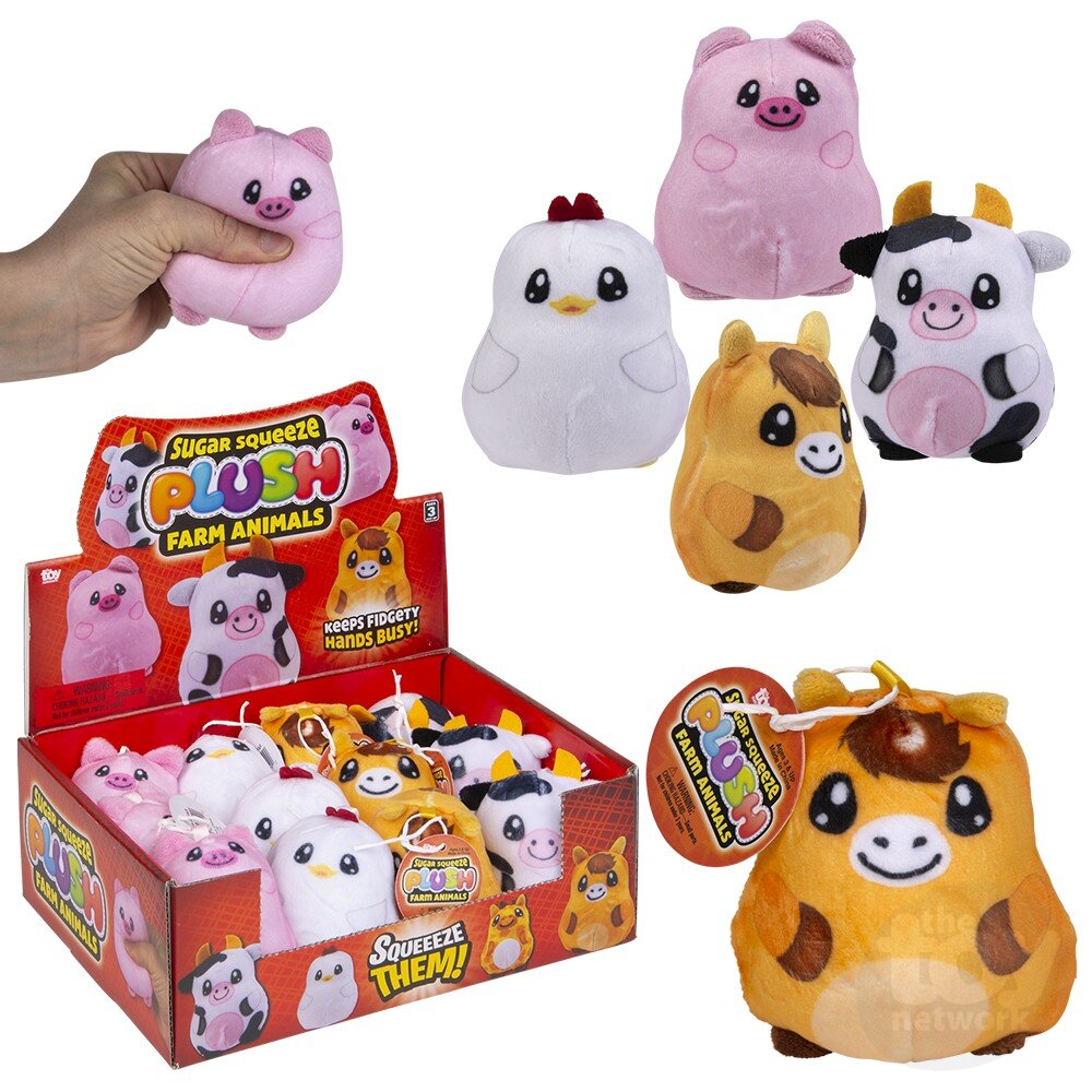 Squeezy Sugar Plush Farm Characters 2.75" (Sold Individually)
