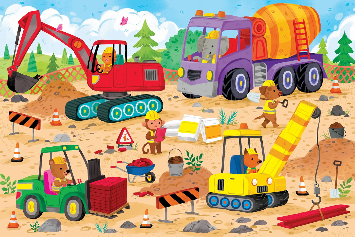 Puzzle Kid's Floor 48 Piece Construction Site