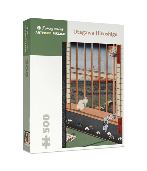 Puzzle 500 Piece - Utagawa Hiroshige - Cat Sitting in Window