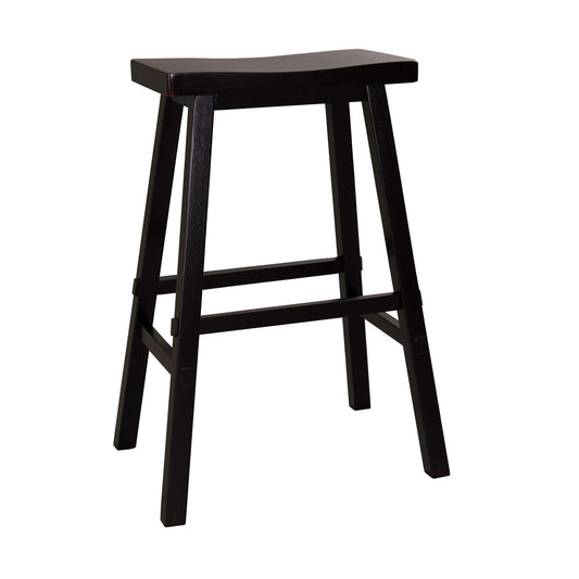 Creations II Collection Sawhorse Saddle Stool Black 30 Inch