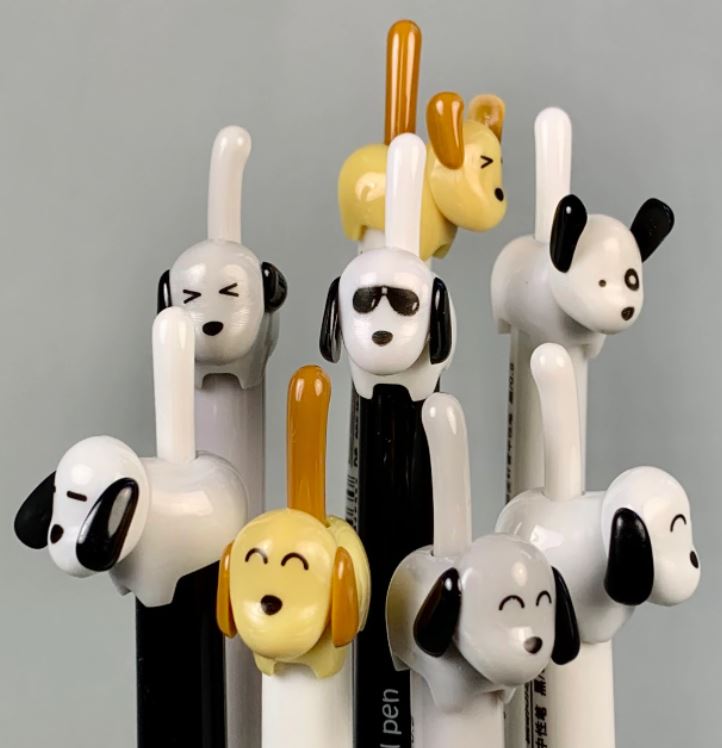 Gel Pen Dog Tail Retractable (Sold Individually)
