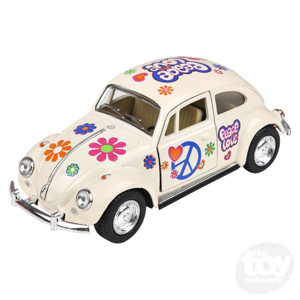 Diecast Pullback - VW Beetle - Flower Power - 5"