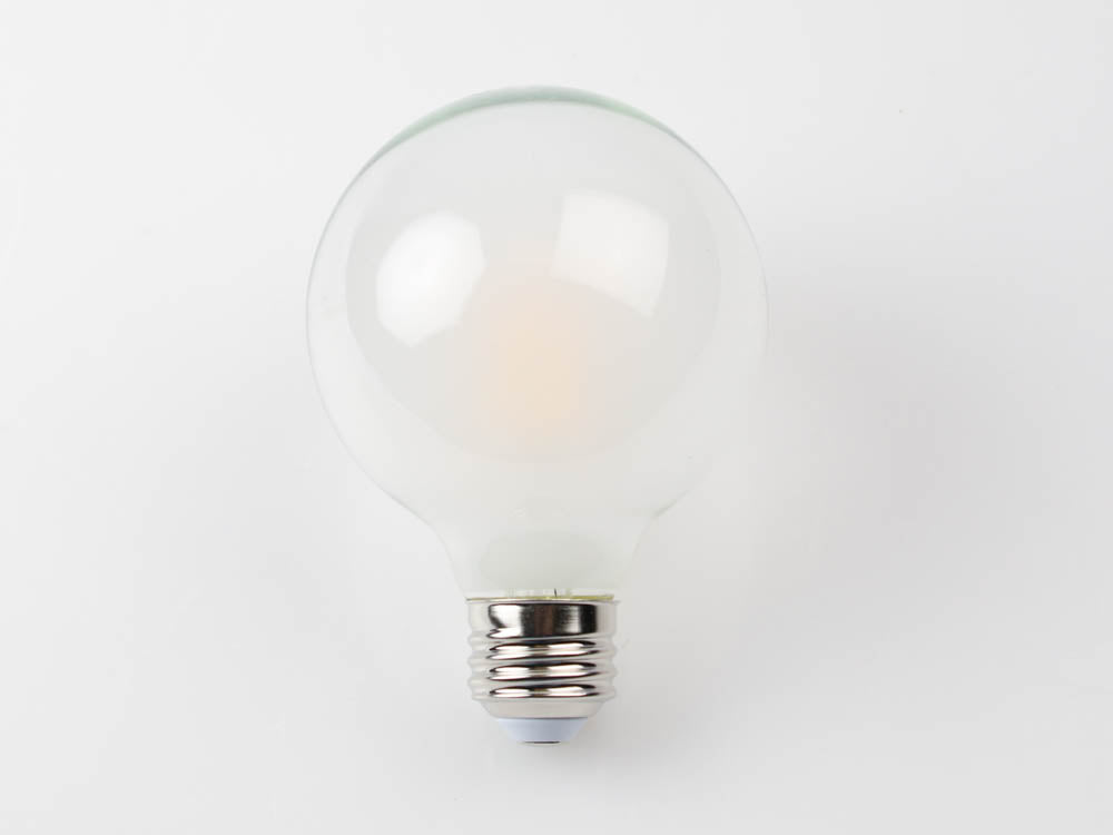 LED Light bulb Warm White, 4.5W (60W Equivalent) Globe G25, E26 Base; Frosted, Dimmable, 500 Lumens, 2700K,