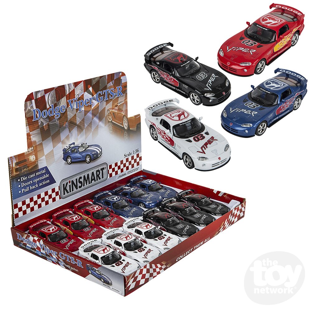 Diecast Pullback - Dodge Viper - GTS-R - 5" - Assorted Colors - Sold Individually