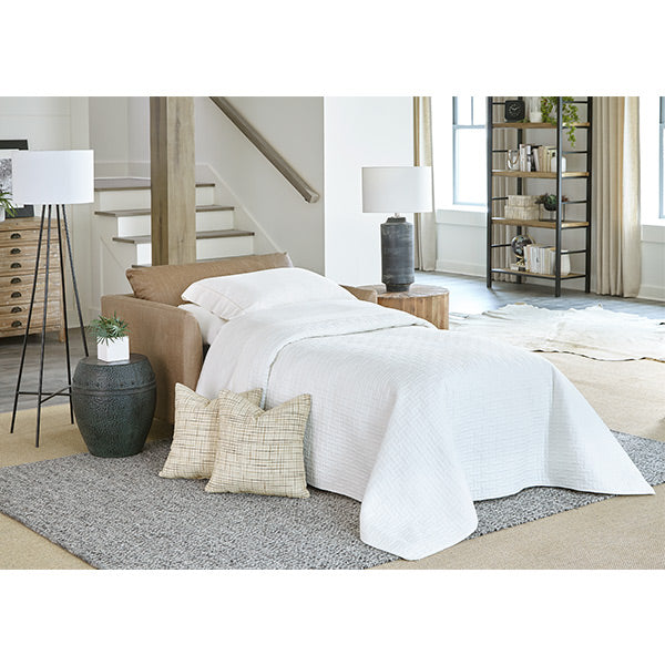 Bayment Sleeper Chair Twin Size Memory Foam Mattress Pepper Dark Walnut Leg