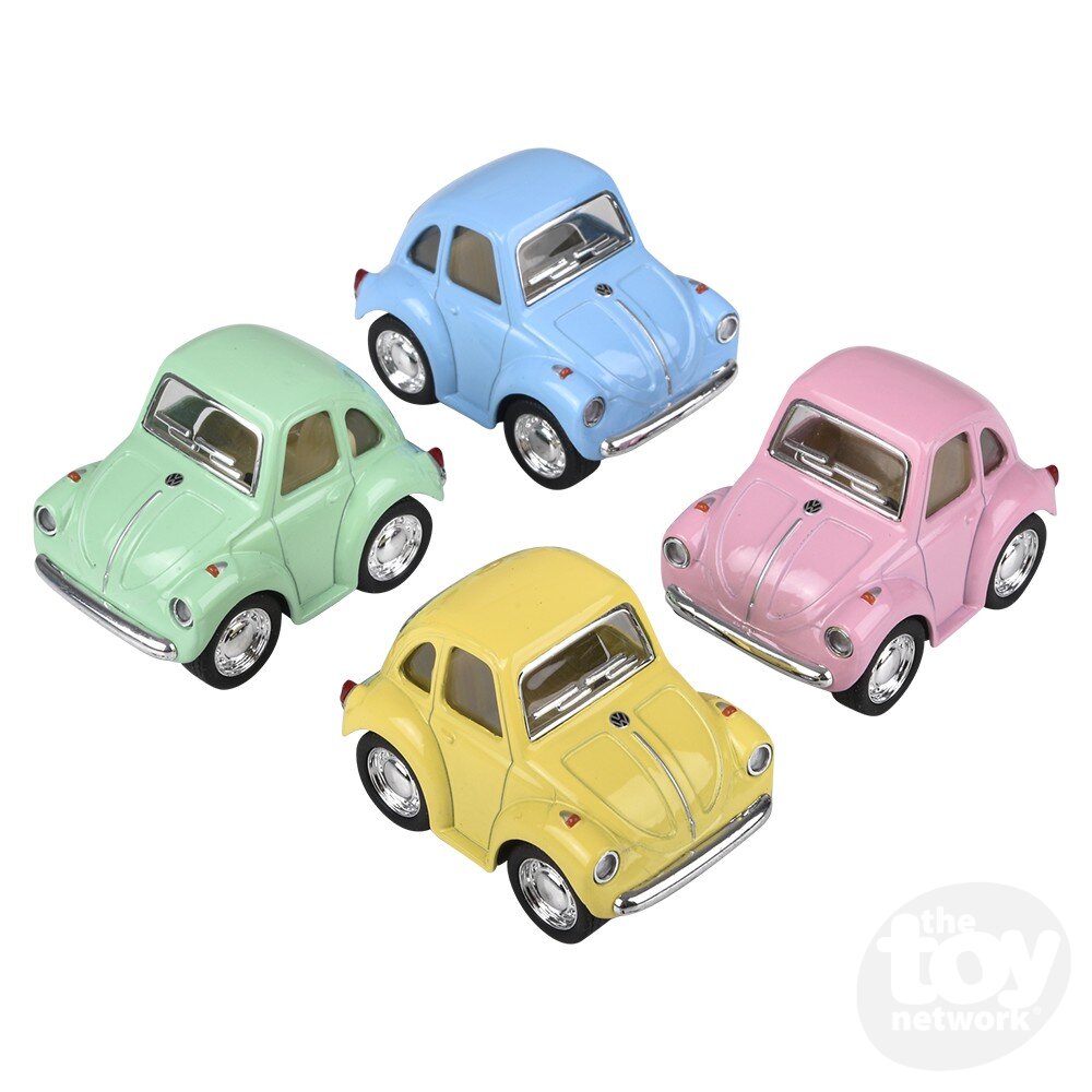 Diecast Pullback - Mini - VW Beetle Pastels - 2" - Sold Individually