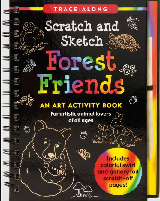 Scratch And Sketch Trace Along Activity Book Forest Friends
