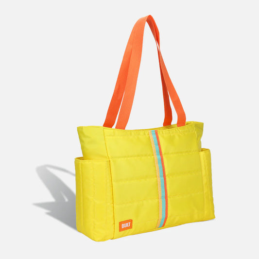 Puffer Lunch Tote - Lemon Chrome