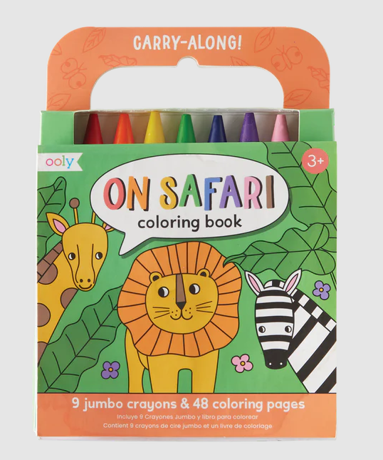 Coloring Book Carry Along Set With Nine Crayons Safari