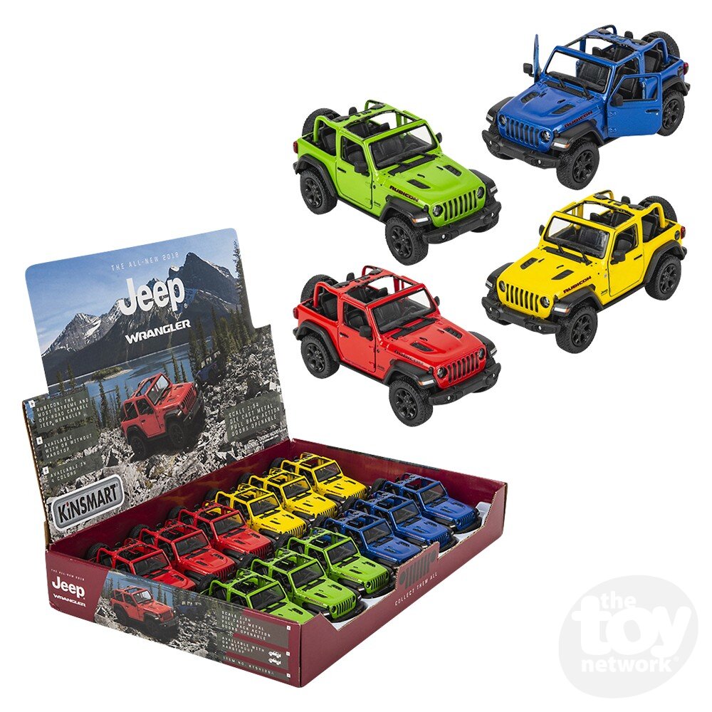 Diecast Pullback - Jeep Wrangler - Open Top - 2018 - 5" - Sold Individually