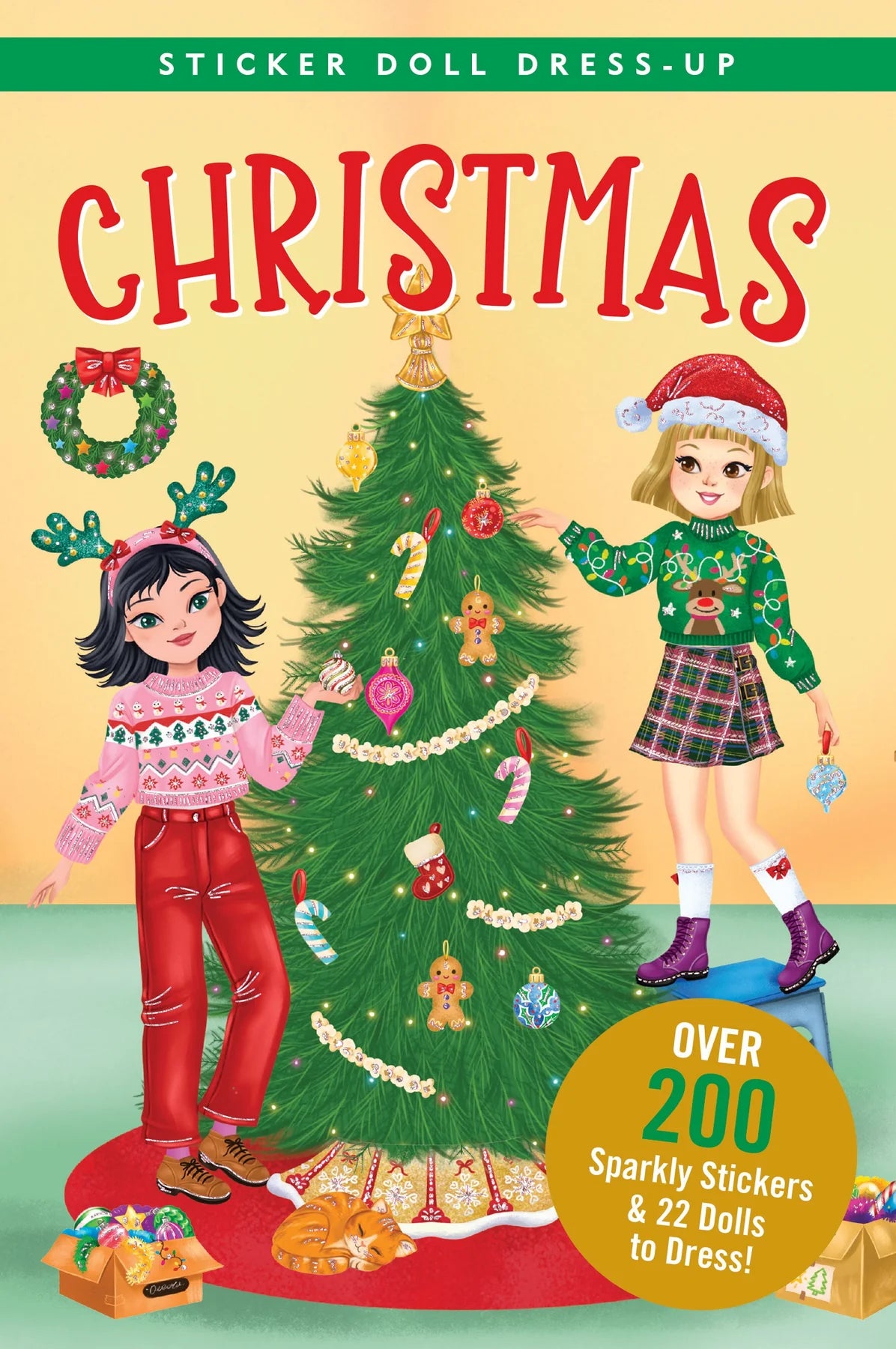 Sticker Doll Dress Up Book Christmas