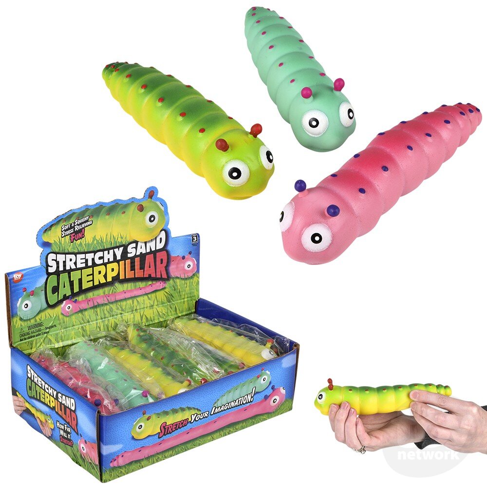 Stretchy Sand Caterpillar 6" (Sold Individually)